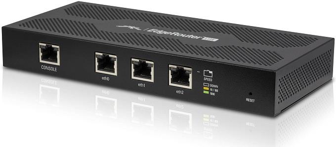 3-Port Gigabit Ethernet Router 802.1q VLAN UBIQUITI EdgeRouter ERLite-3