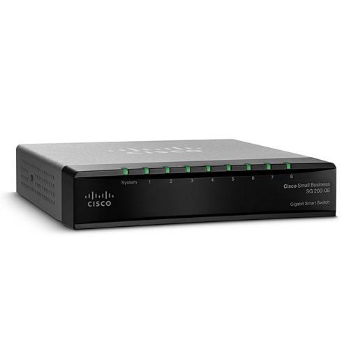 8-Port 10/100/1000 Gigabit Ethernet Switch Cisco SG200-08