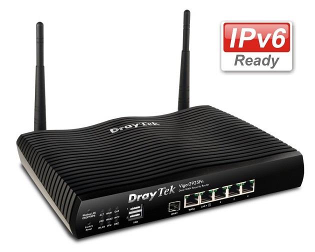 VPN, Firewall Dual-WAN Load balancing DrayTek Vigor2925FN